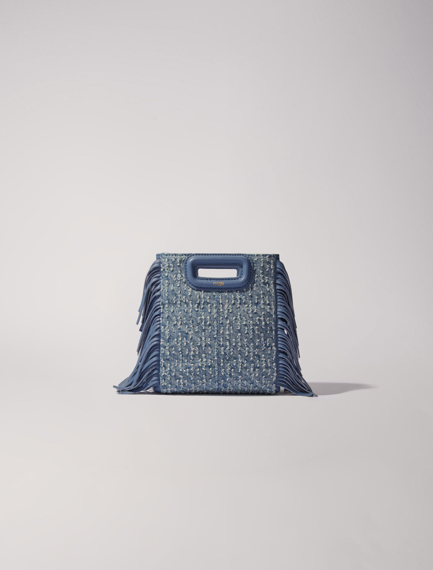 Borsetta M in tela denim e strass