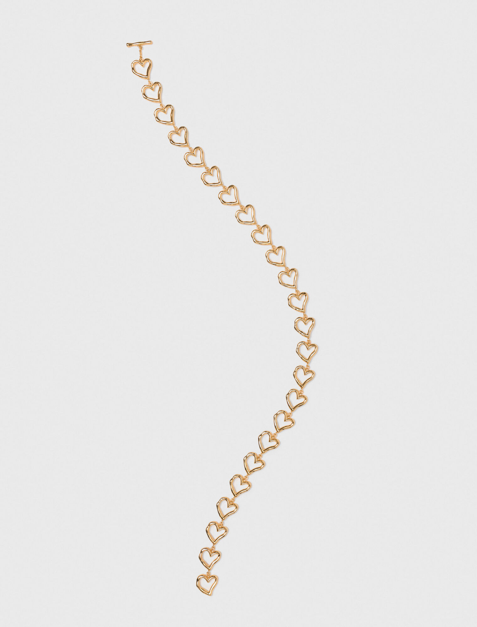 Collana cuore in ottone dorato