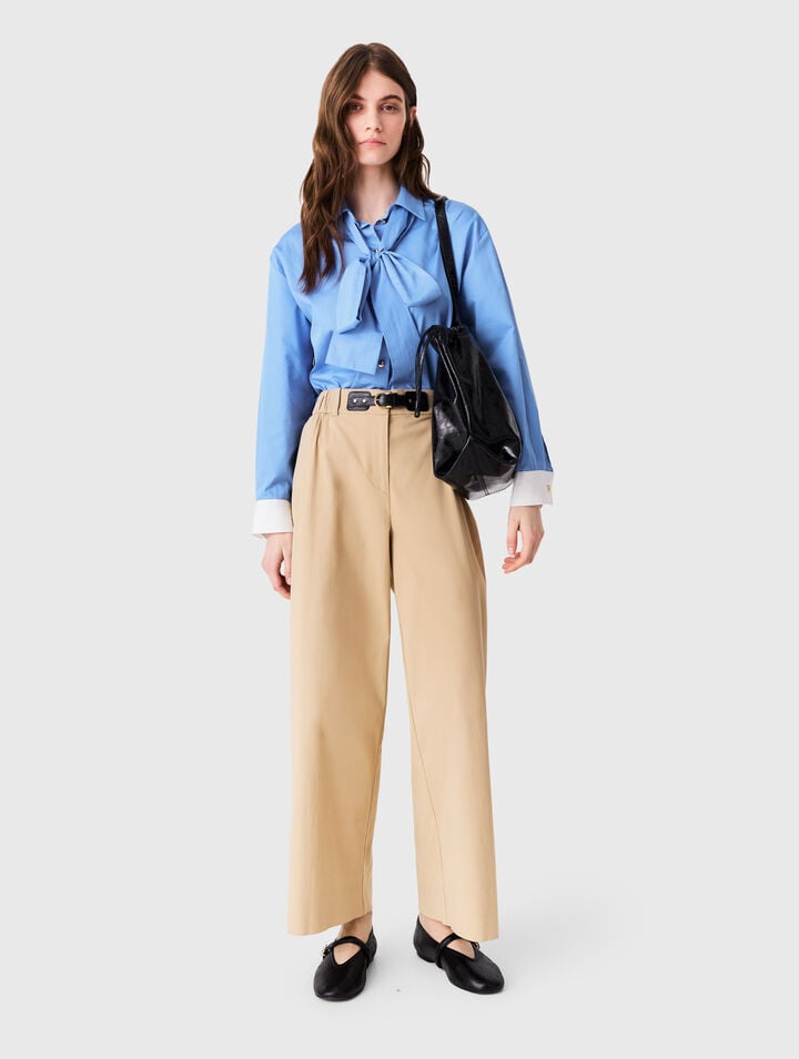 Pantaloni larghi in cotone