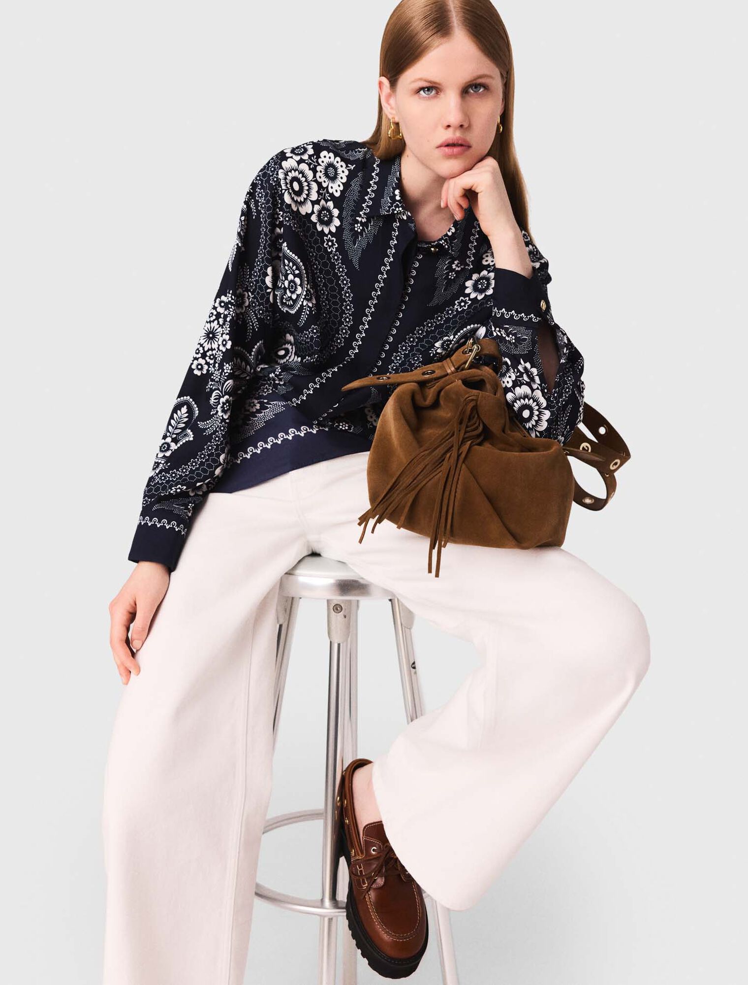 Camicia fluida con stampa