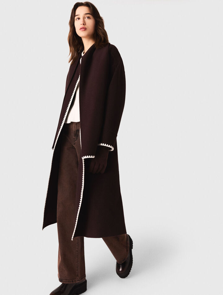 Cappotto double face ricamato