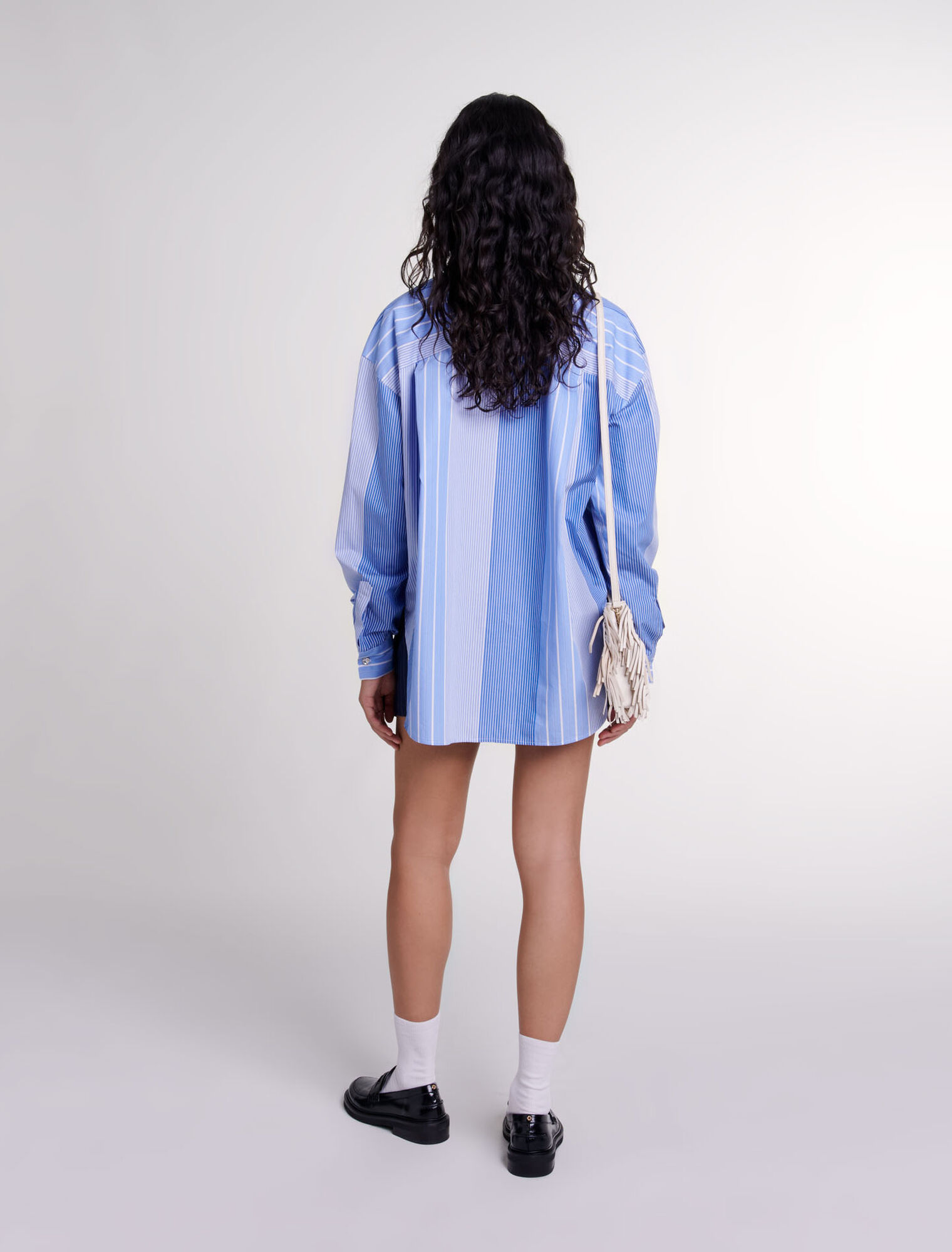 Camicia patchwork a righe 
