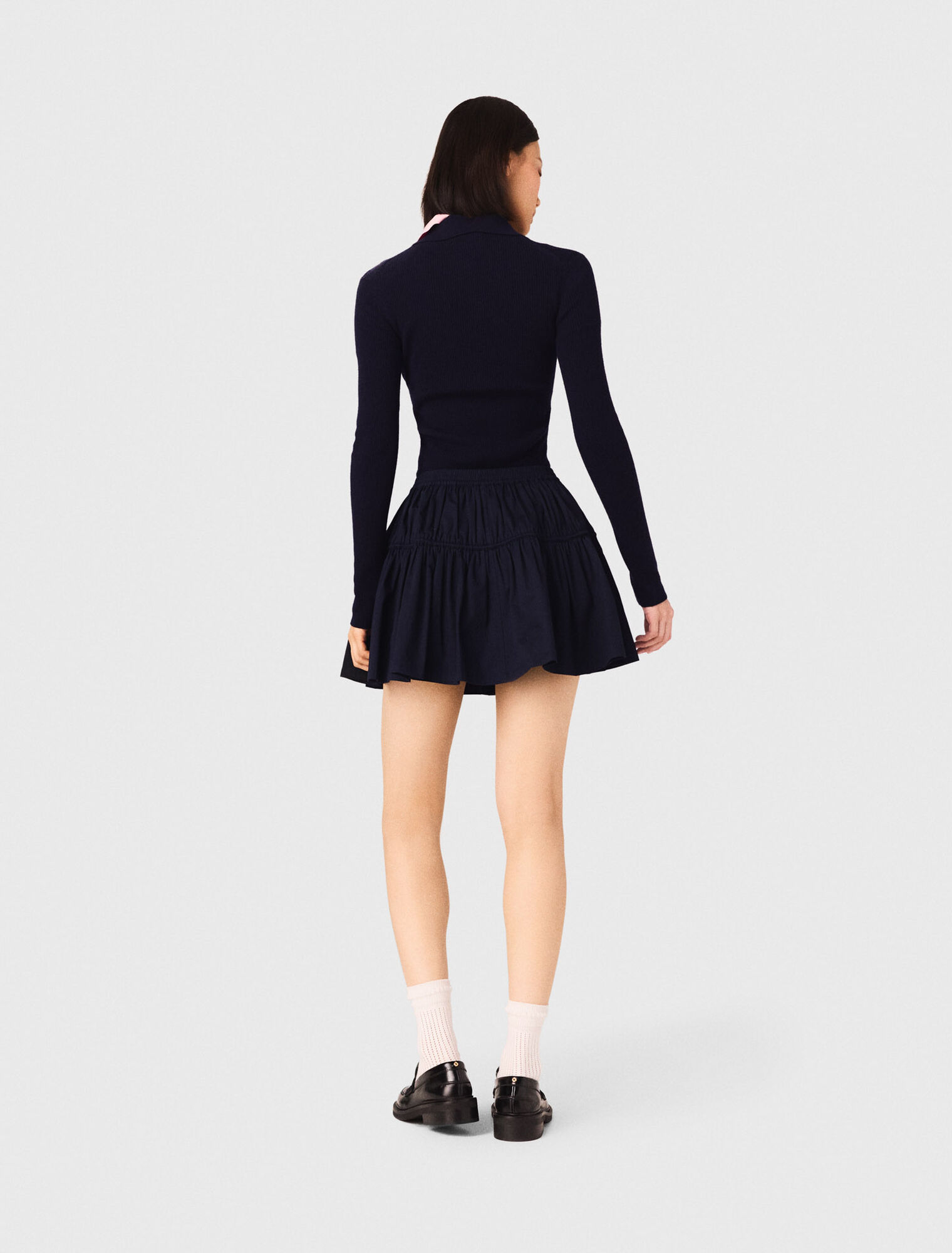 Gonna corta con vita elasticizzata