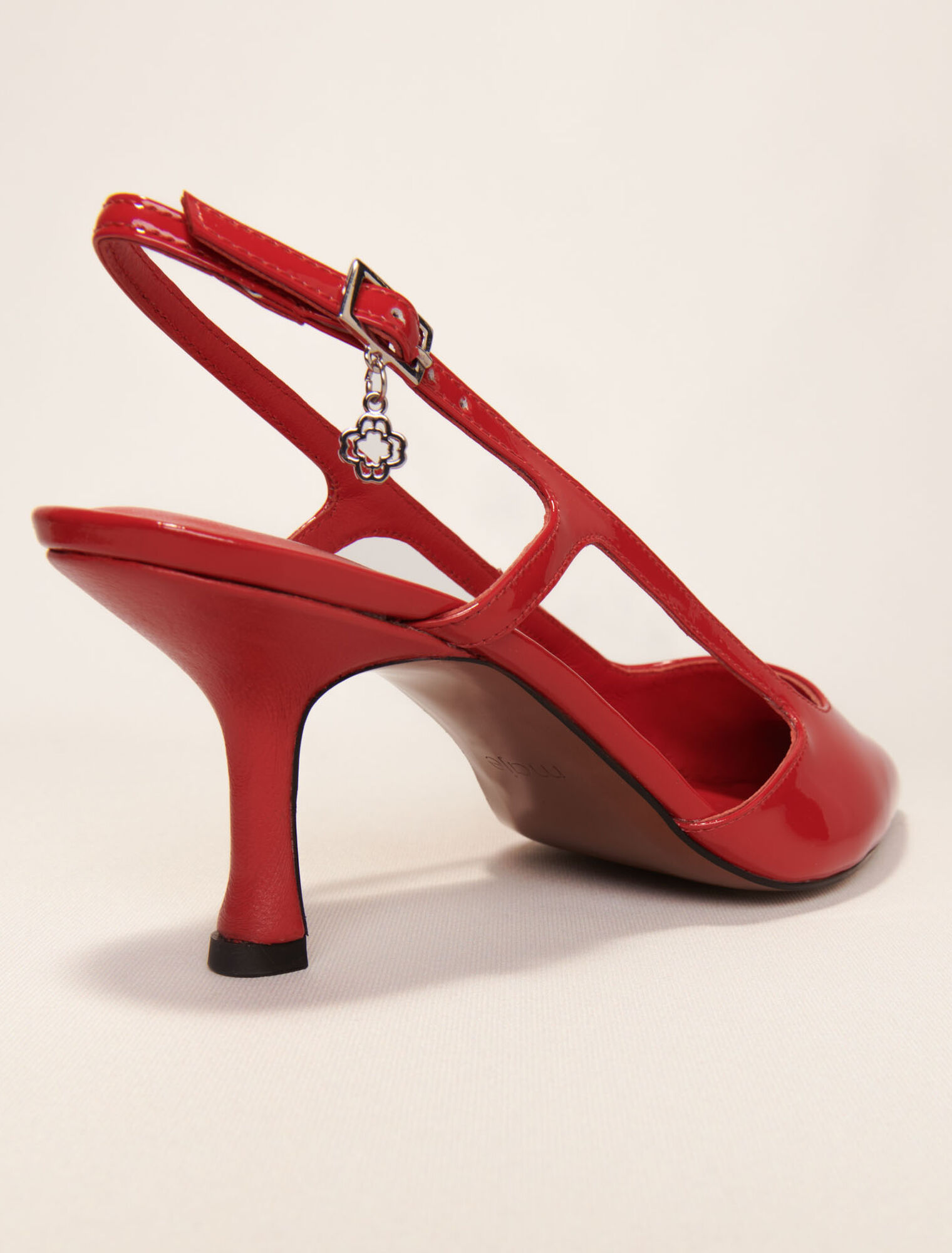 Décolleté slingback pelle vernice