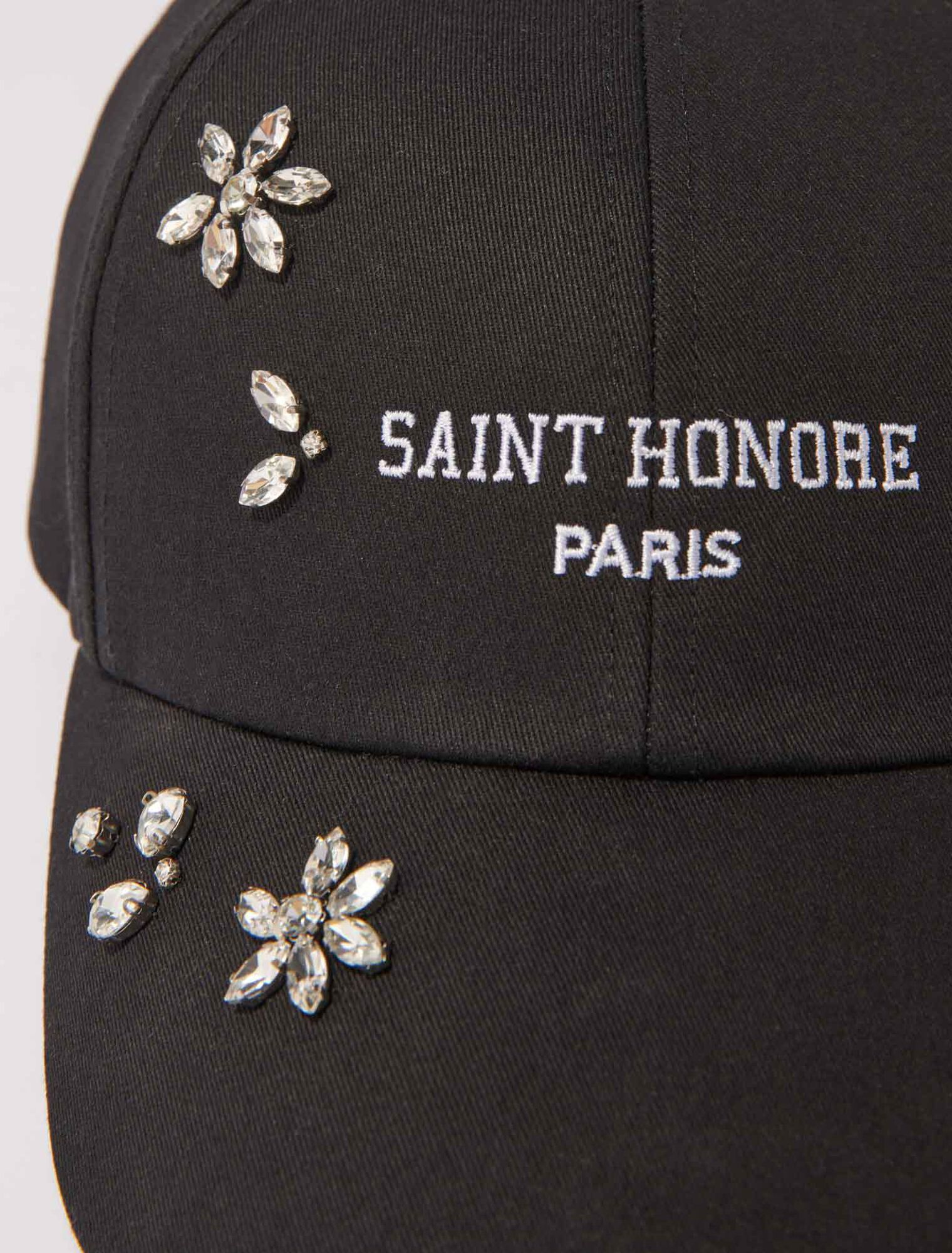 Cappellino di cotone con strass