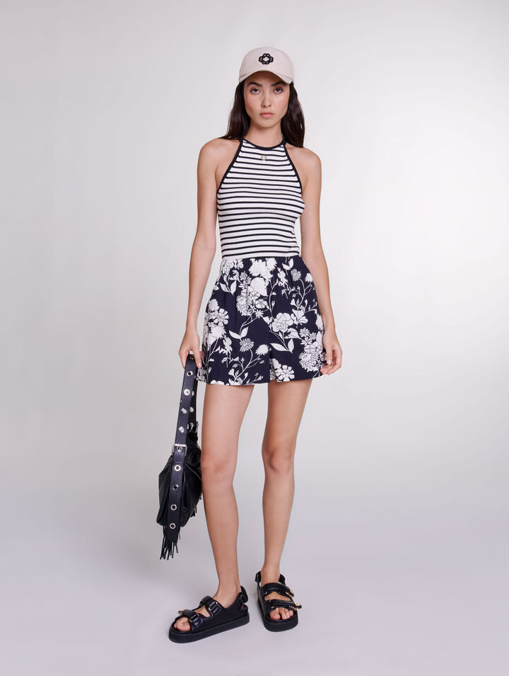 Shorts in cotone con stampa