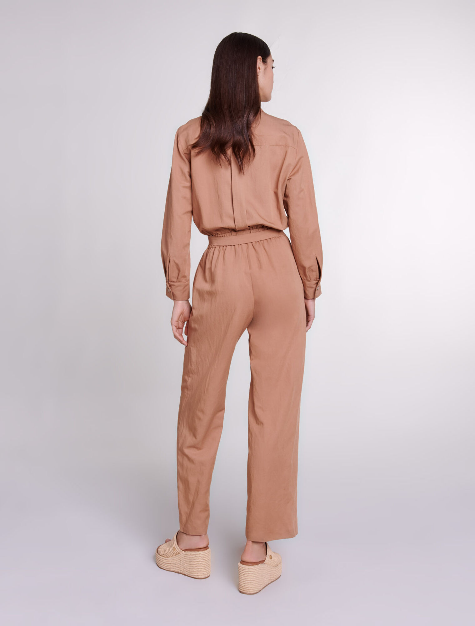 Tuta jumpsuit in misto lino