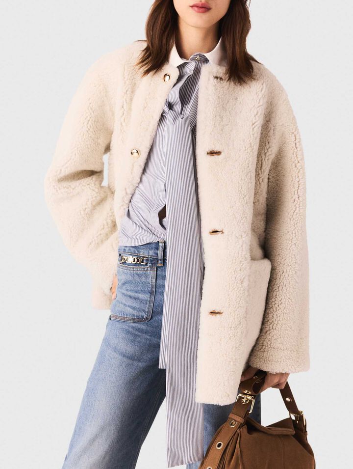 Cappotto reversibile in pelle