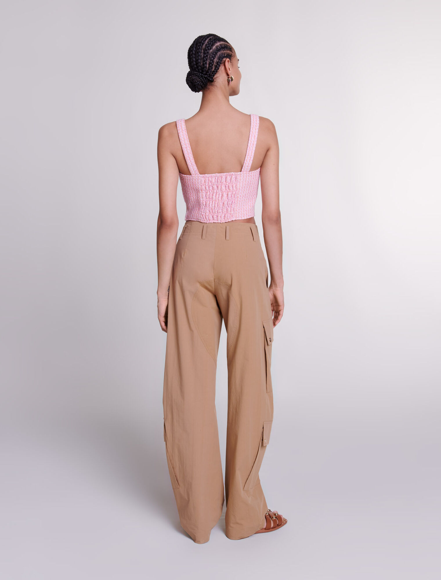 Crop top in tweed