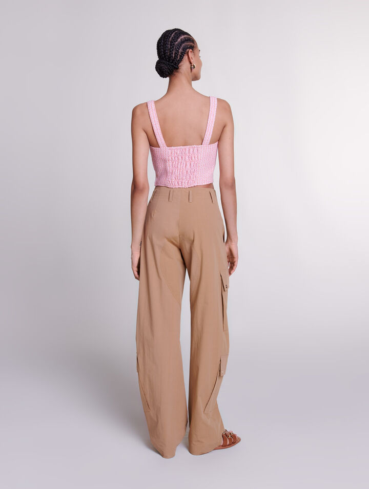 Crop top in tweed