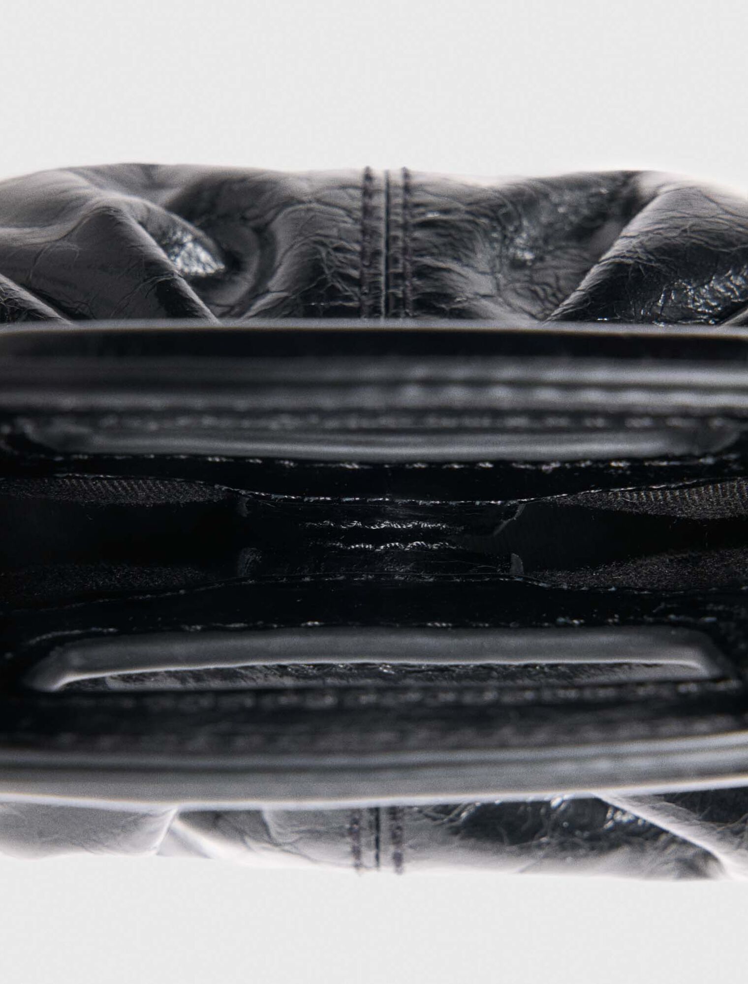 Mini clutch in pelle craquelé