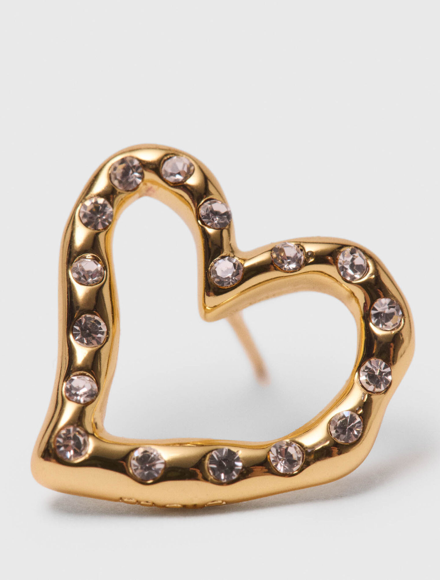 Orecchini a cuore con strass