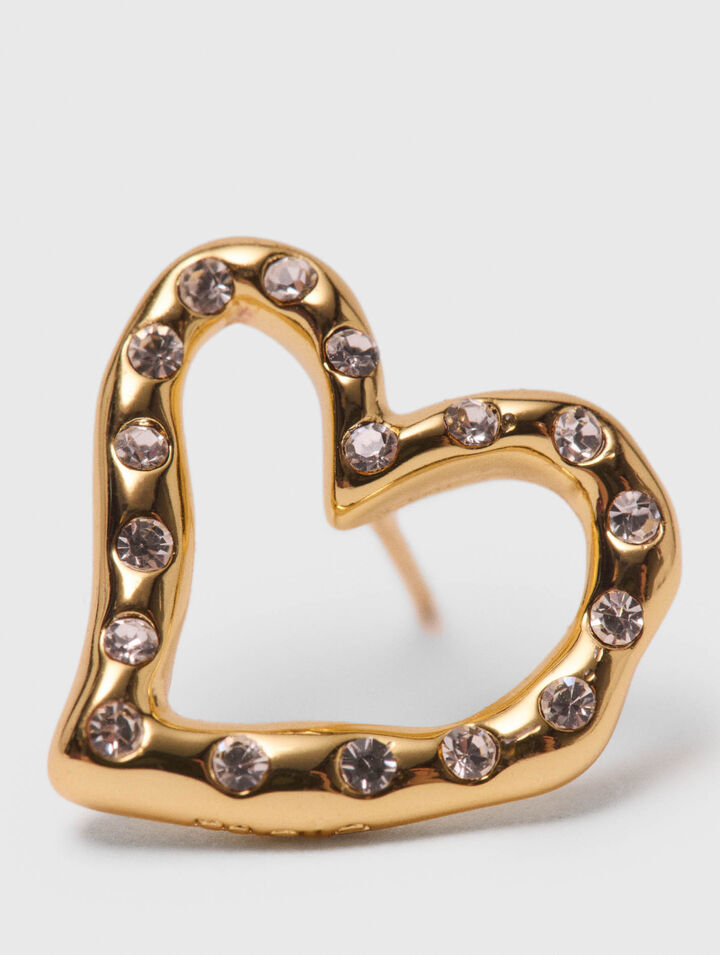 Orecchini a cuore con strass
