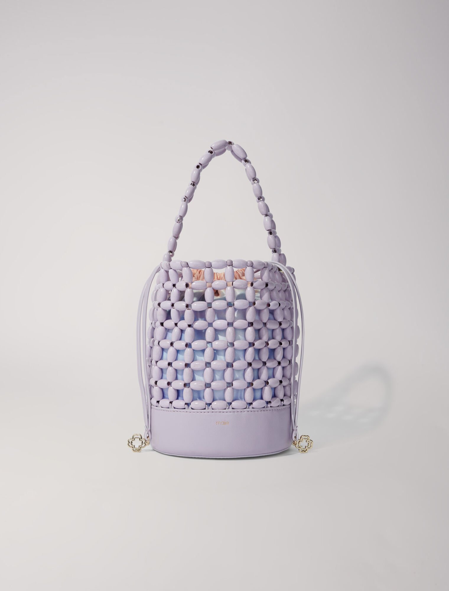 Borsa a secchiello con perline