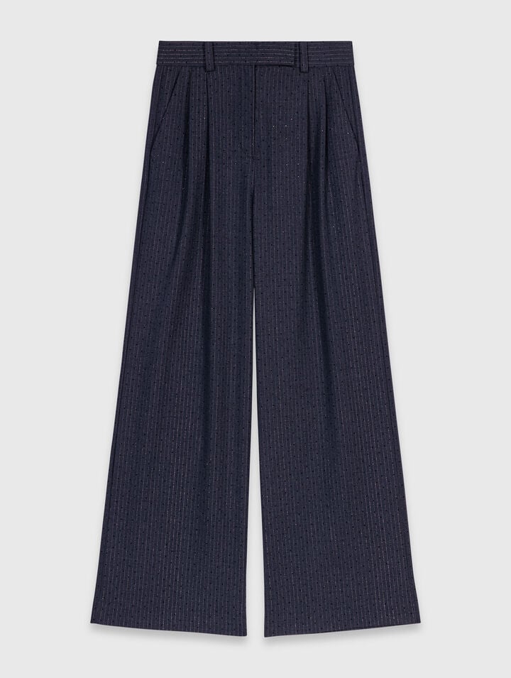 Pantaloni da tailleur con strass