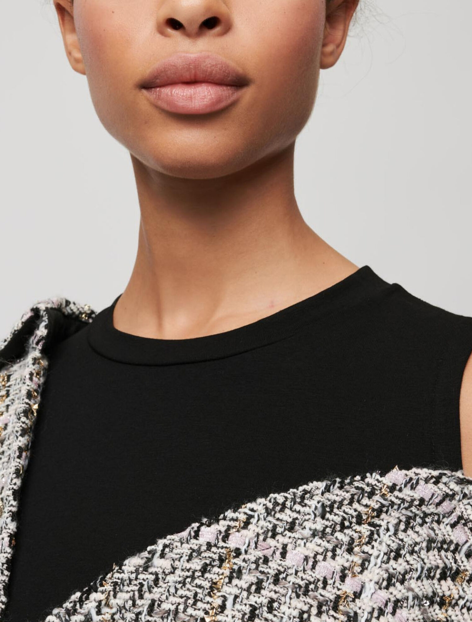 Camicia in tweed trompe-l'oeil