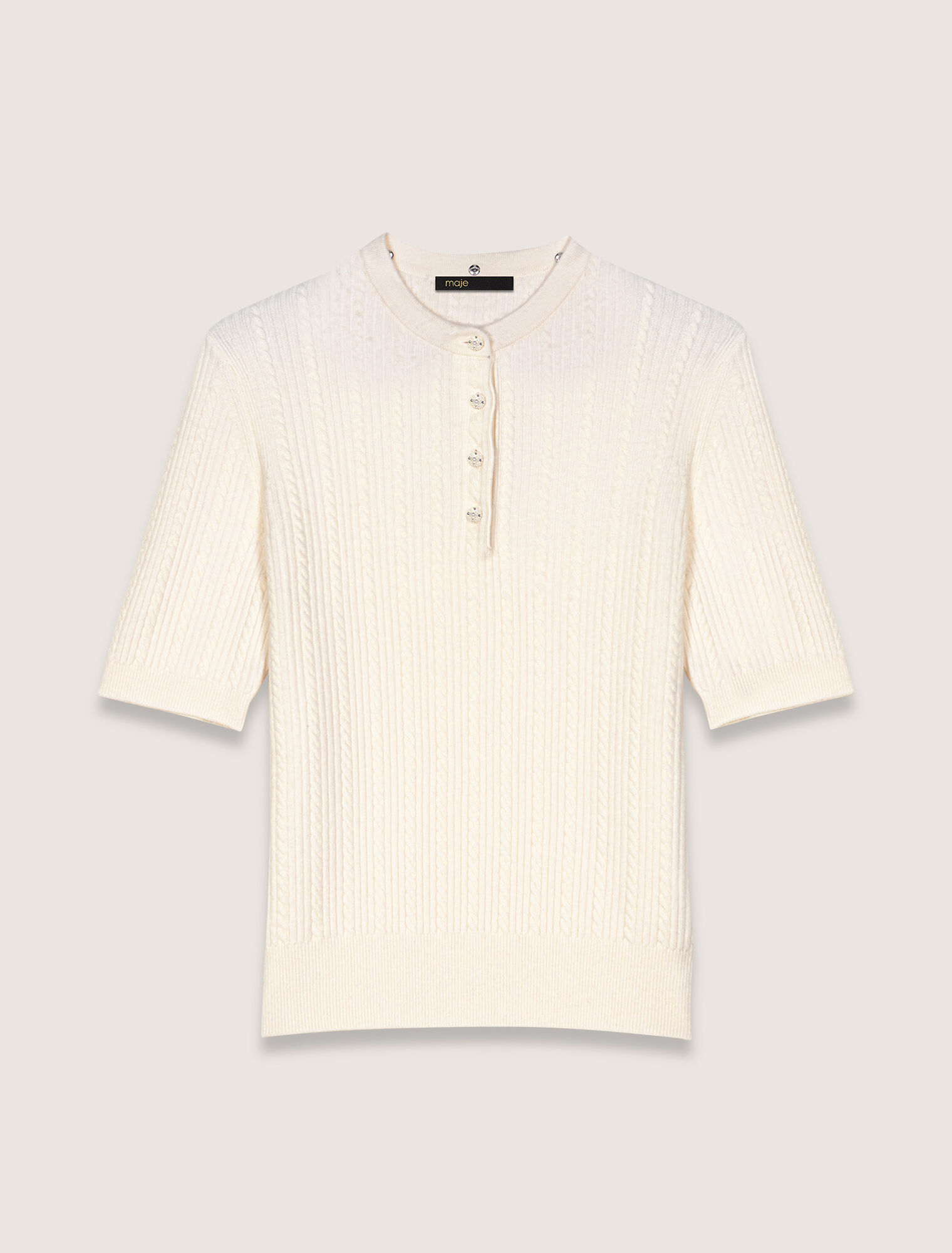 Polo in maglia con collo rimovibile