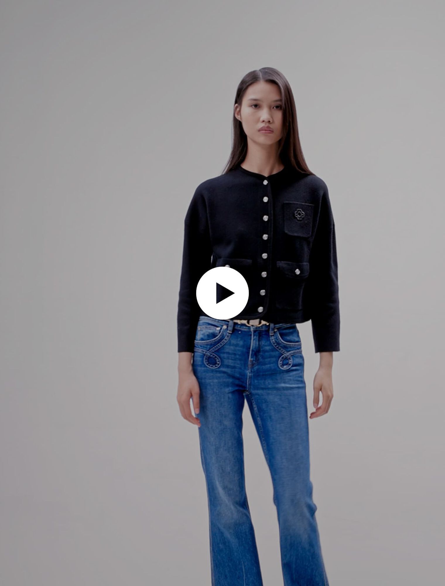 Cardigan corto in maglia