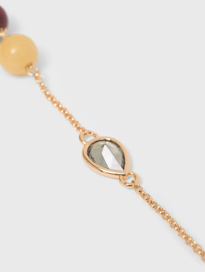 Bracciale con dettagli in perle e strass