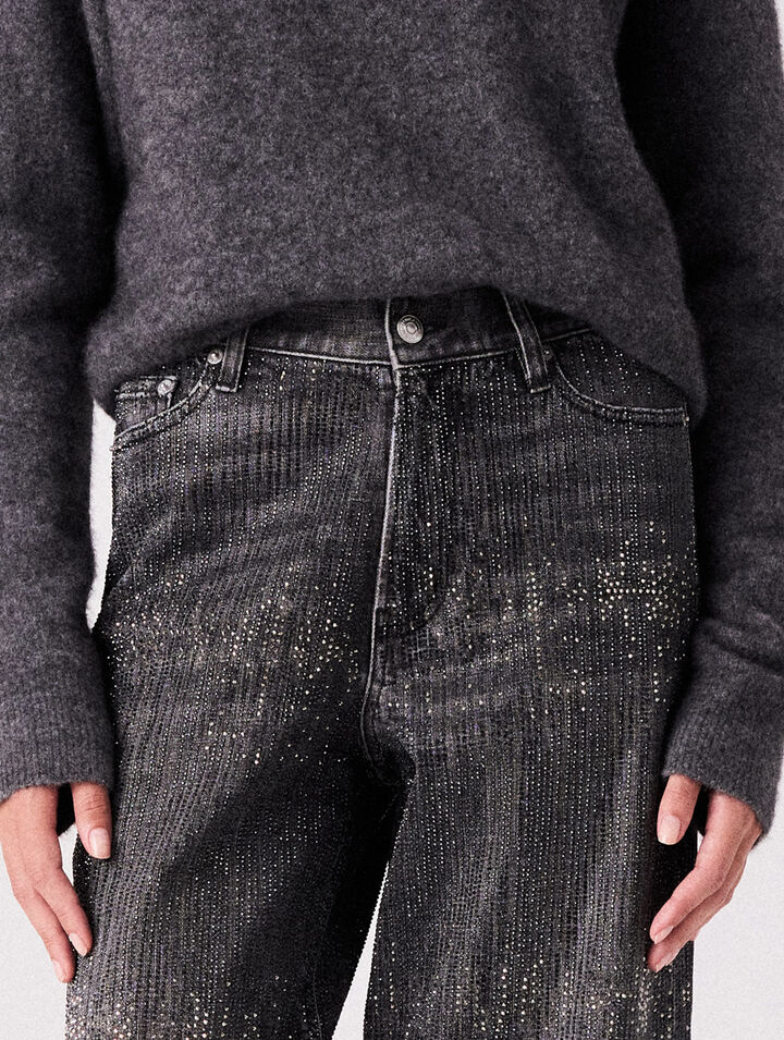 Jeans larghi glitterati