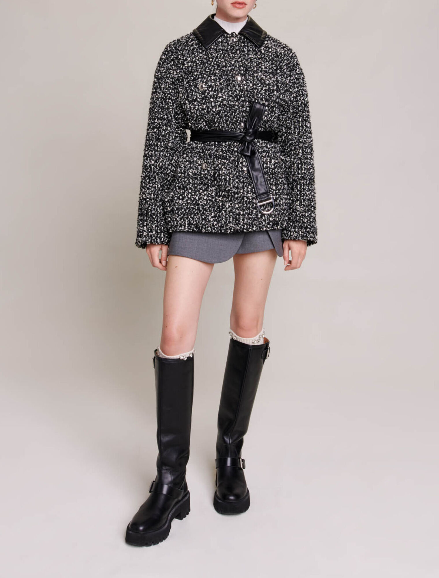 Cappotto corto in tweed