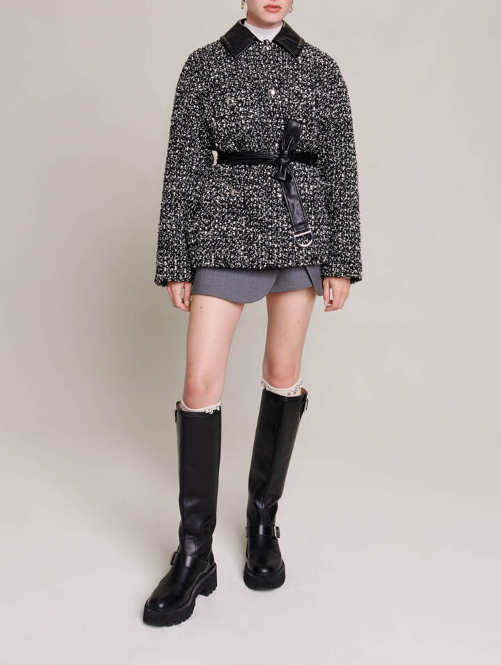 Cappotto corto in tweed