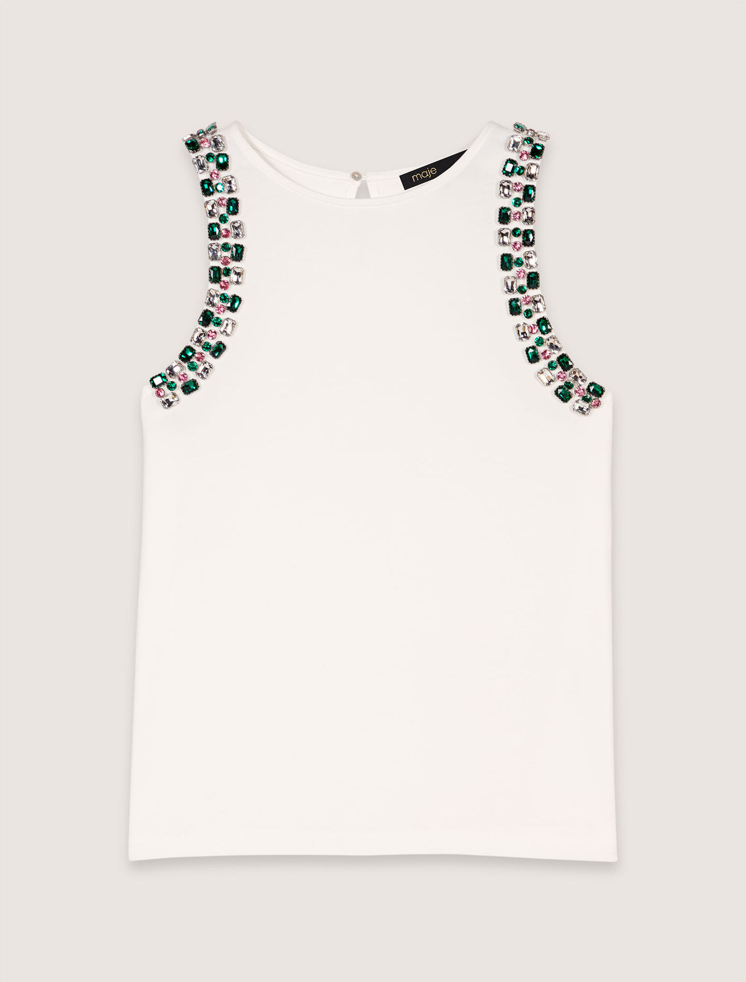 Canottiera con strass