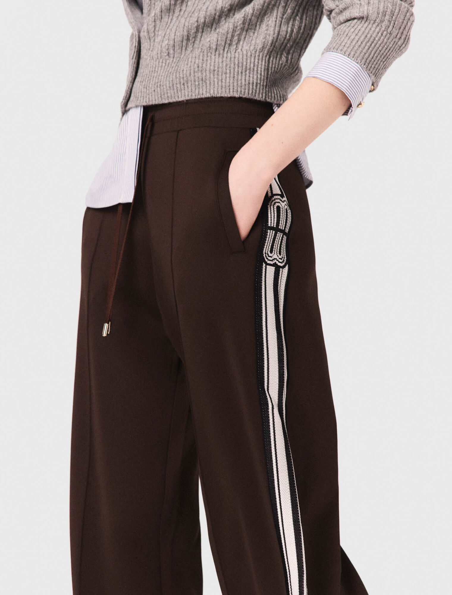 Pantaloni con bande dritte