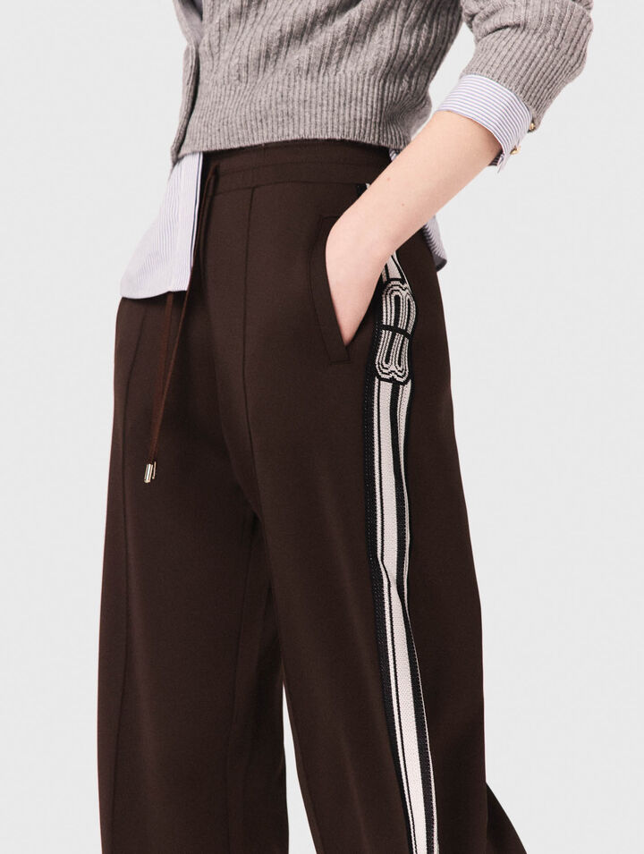 Pantaloni con bande dritte