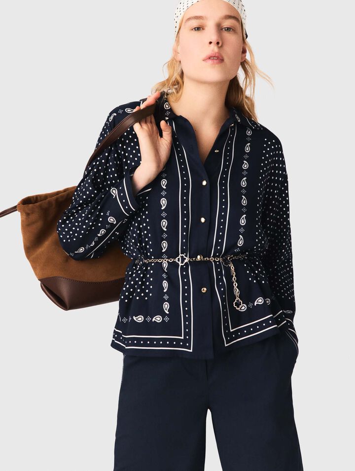 Camicia fluida con stampa