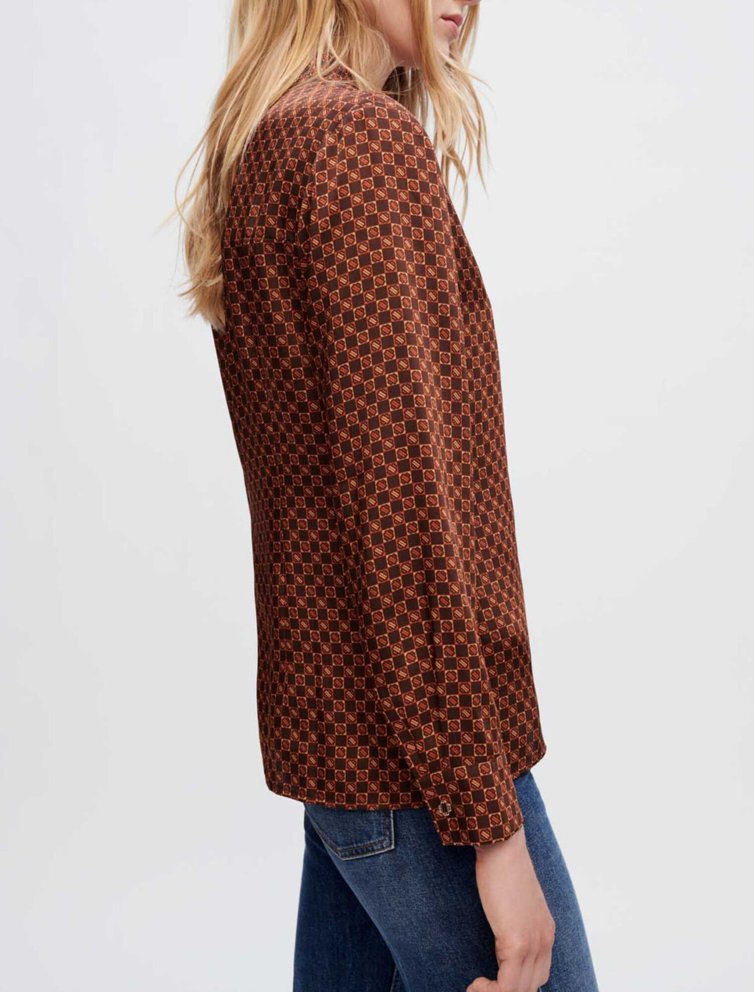 Camicia in raso stampato Mini Clover