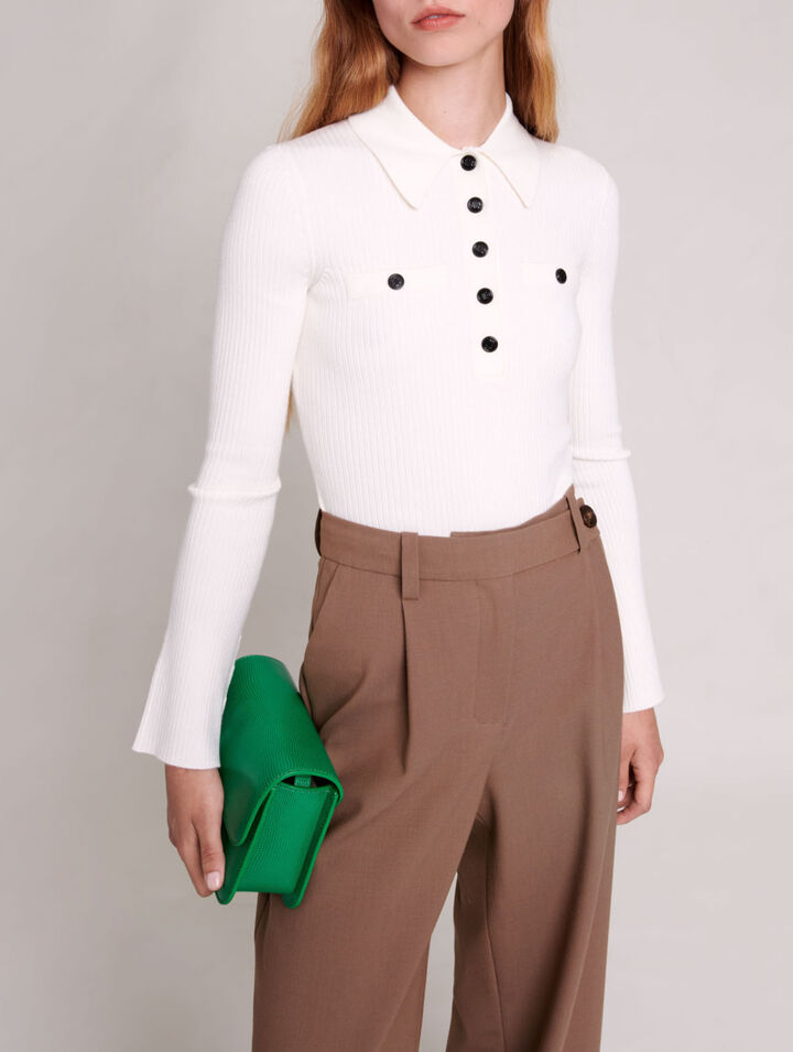 Maglione in maglia con bottoni