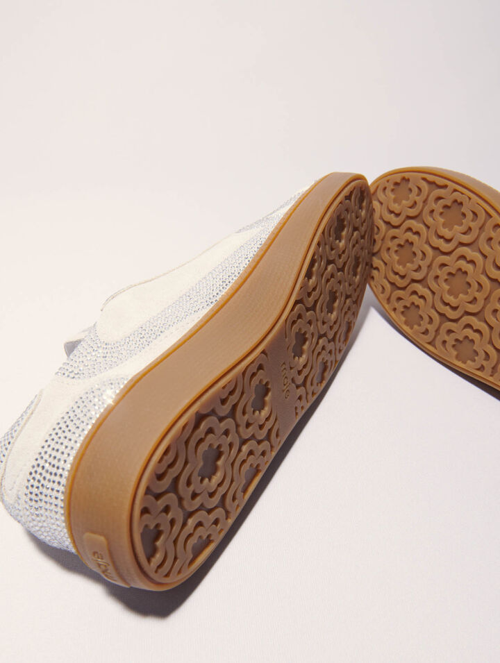 Sneaker casual con strass