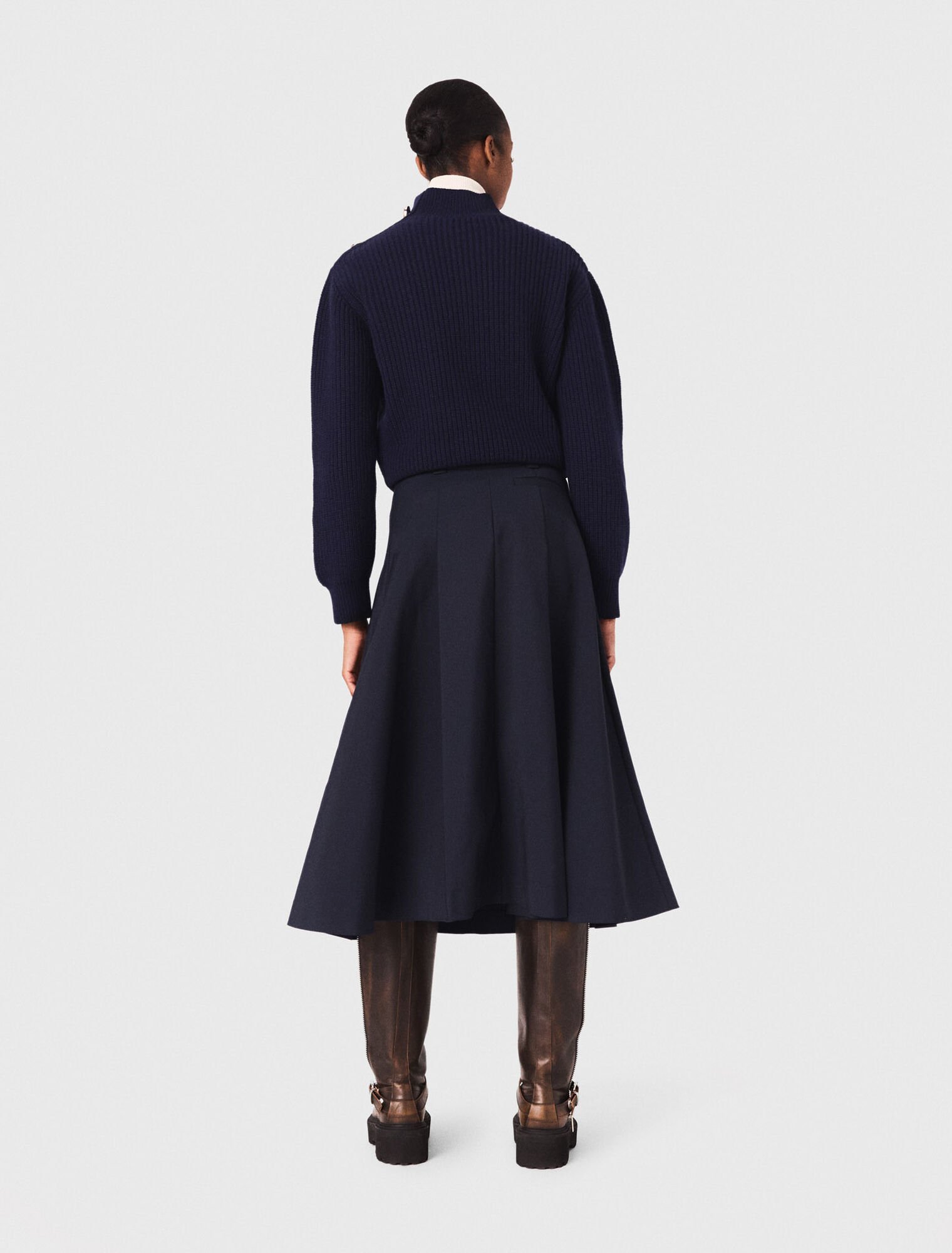 Maglione in lana a collo alto