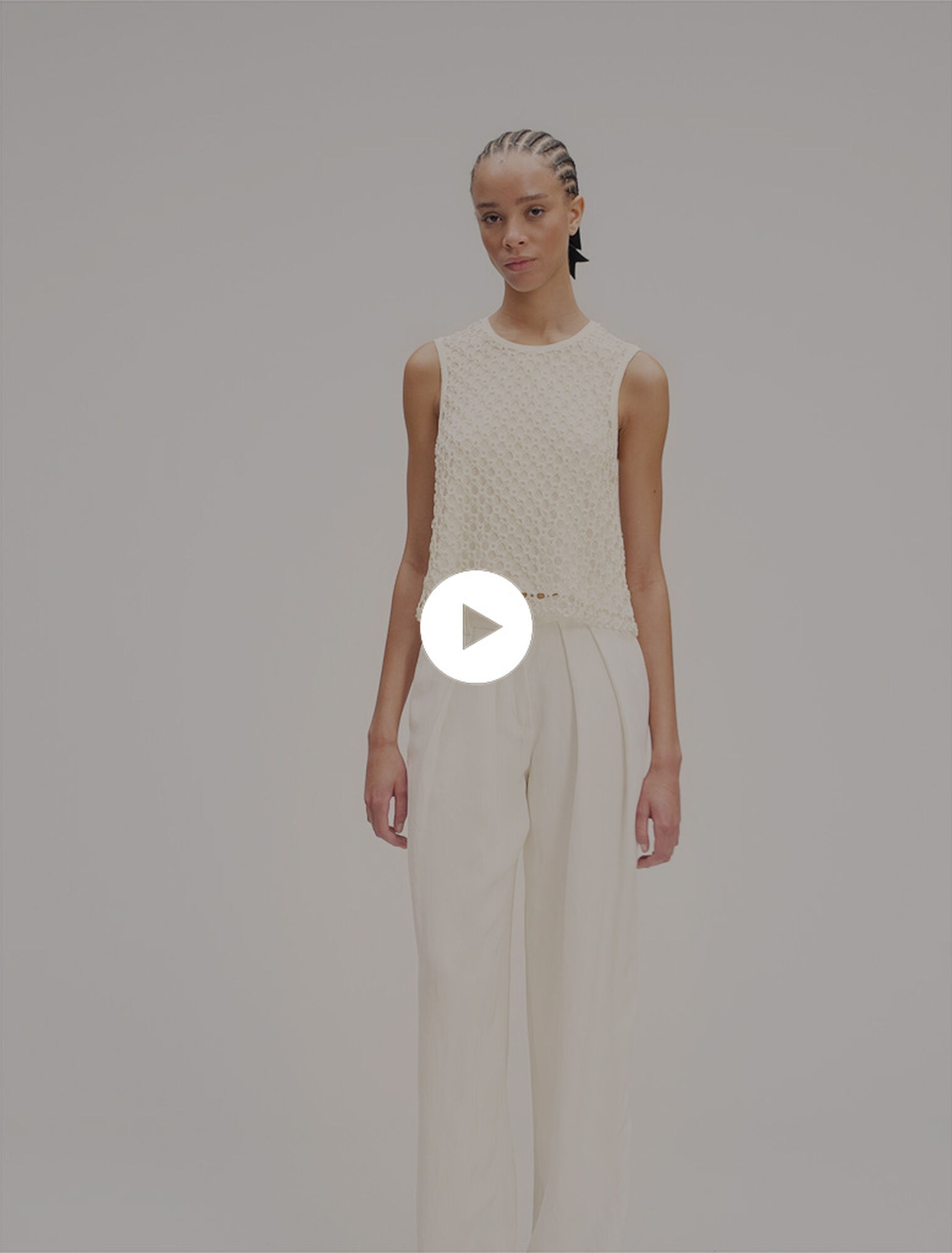 Top in crochet con perline