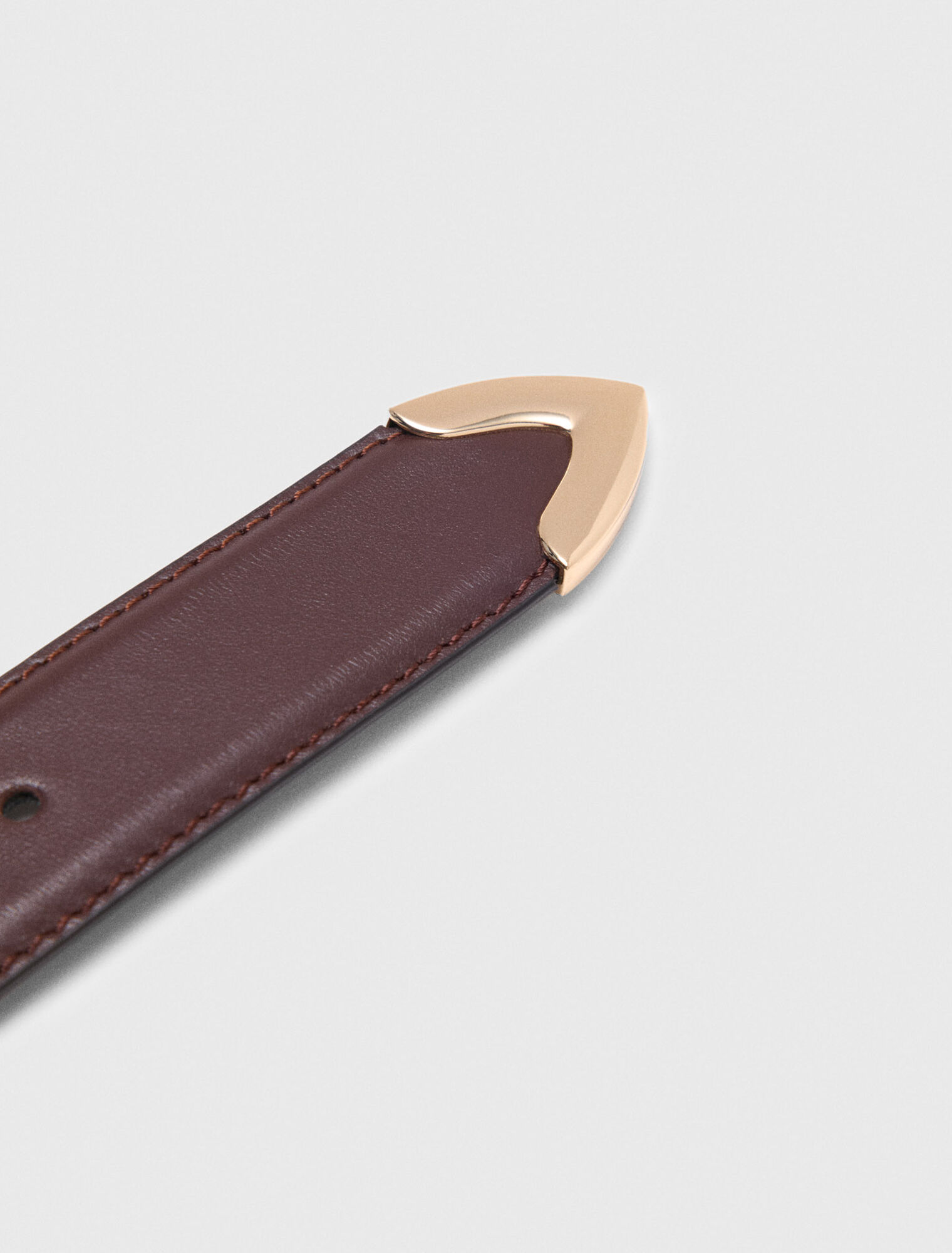 Cintura in pelle liscia