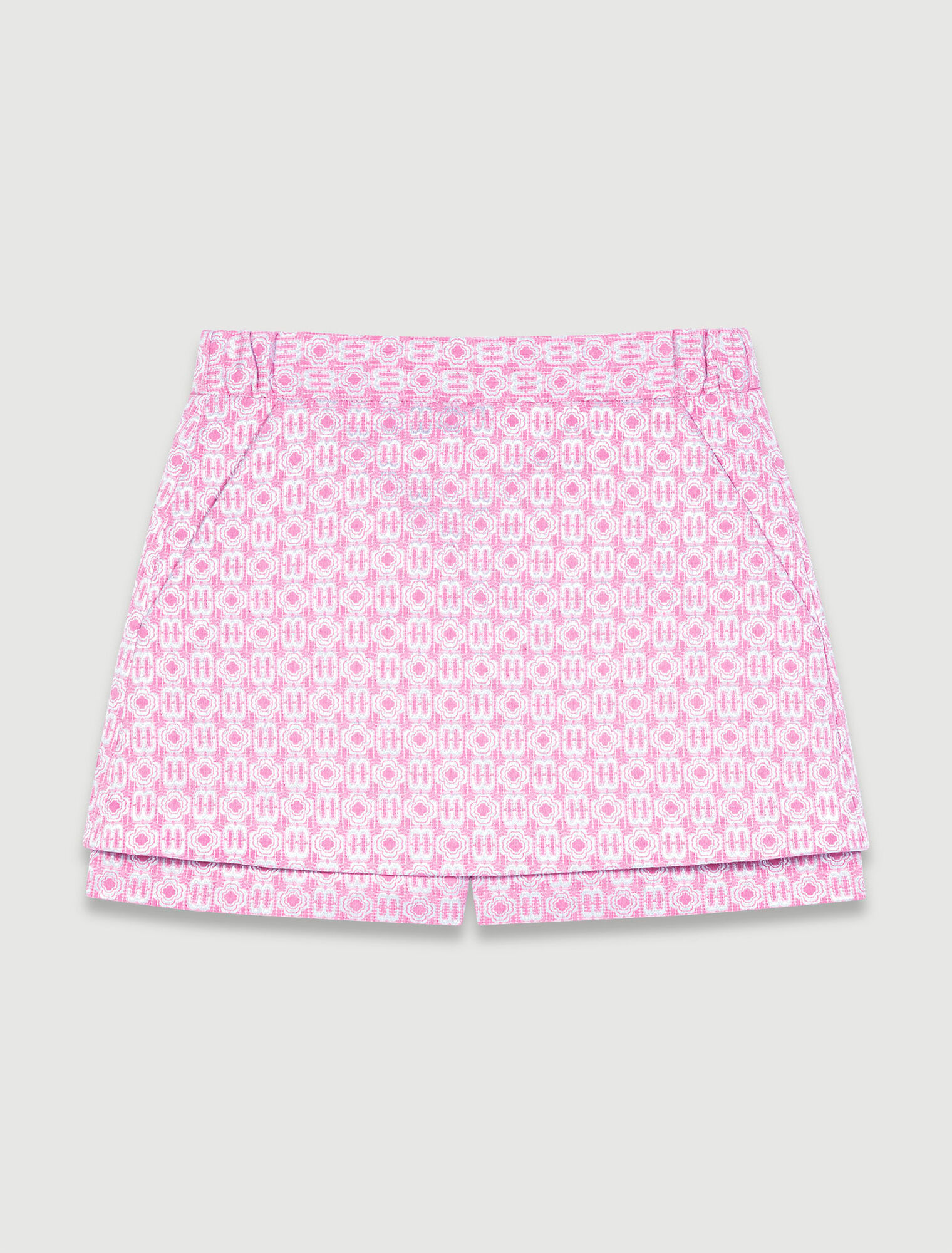 Shorts effetto gonna jacquard
