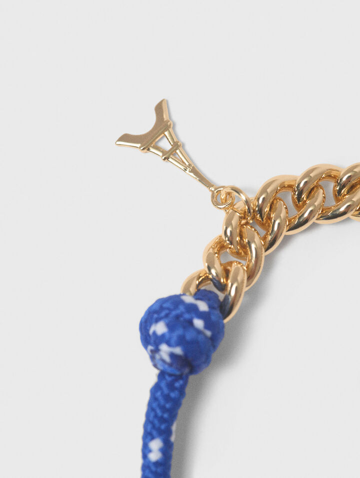 Bracciale catena con cordino marino
