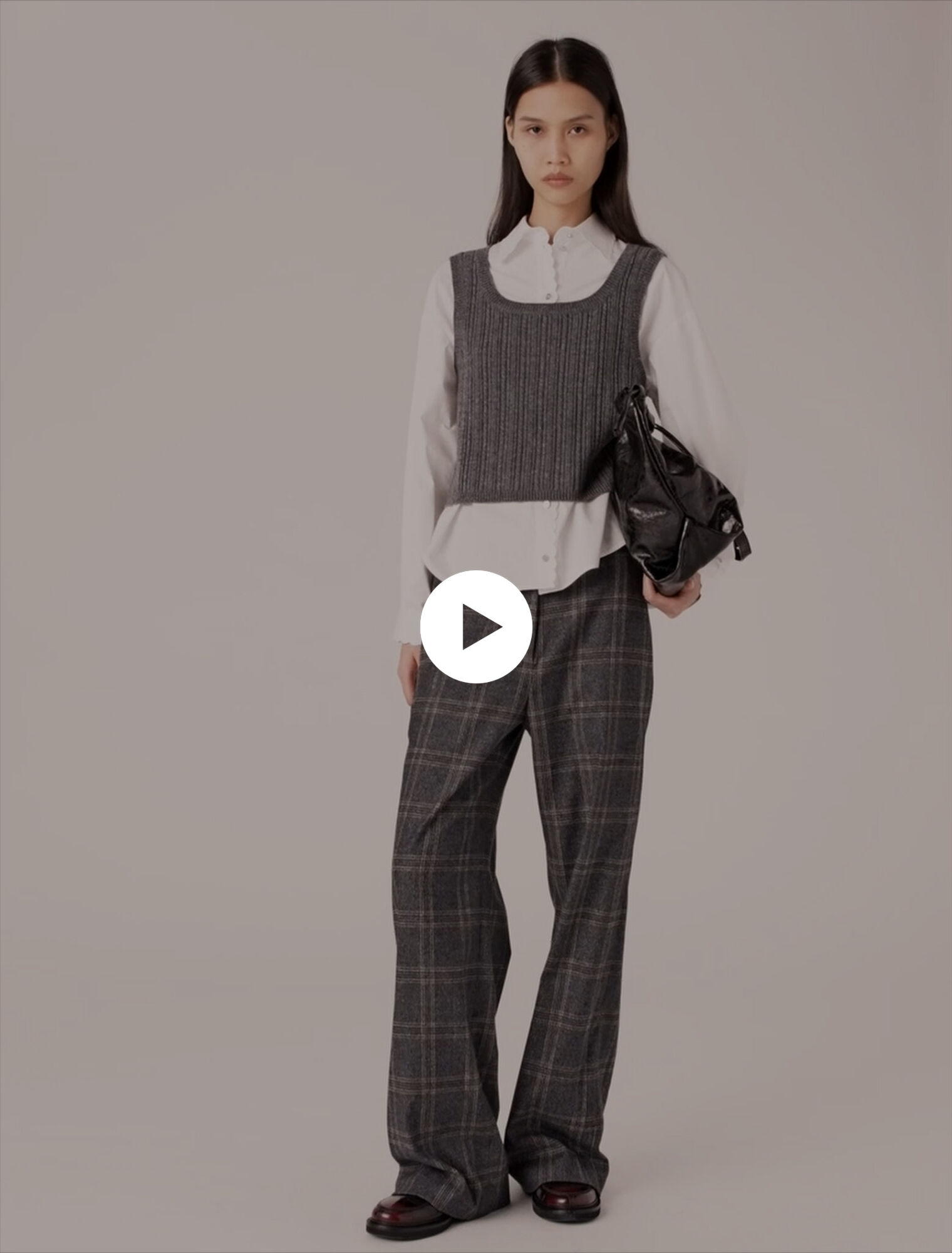 Top in maglia con camicia rimovibile