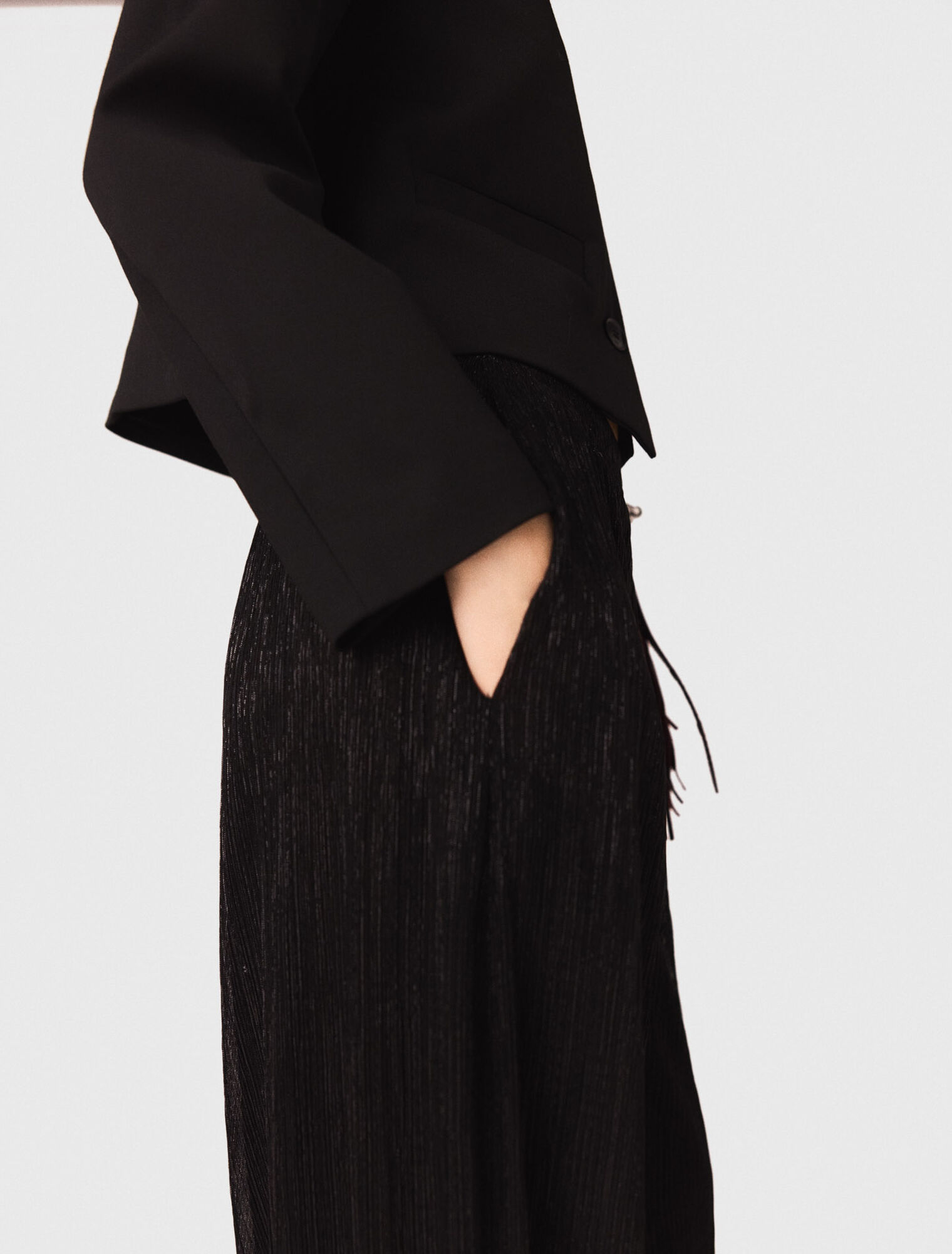 Pantaloni sarouel metallizzati