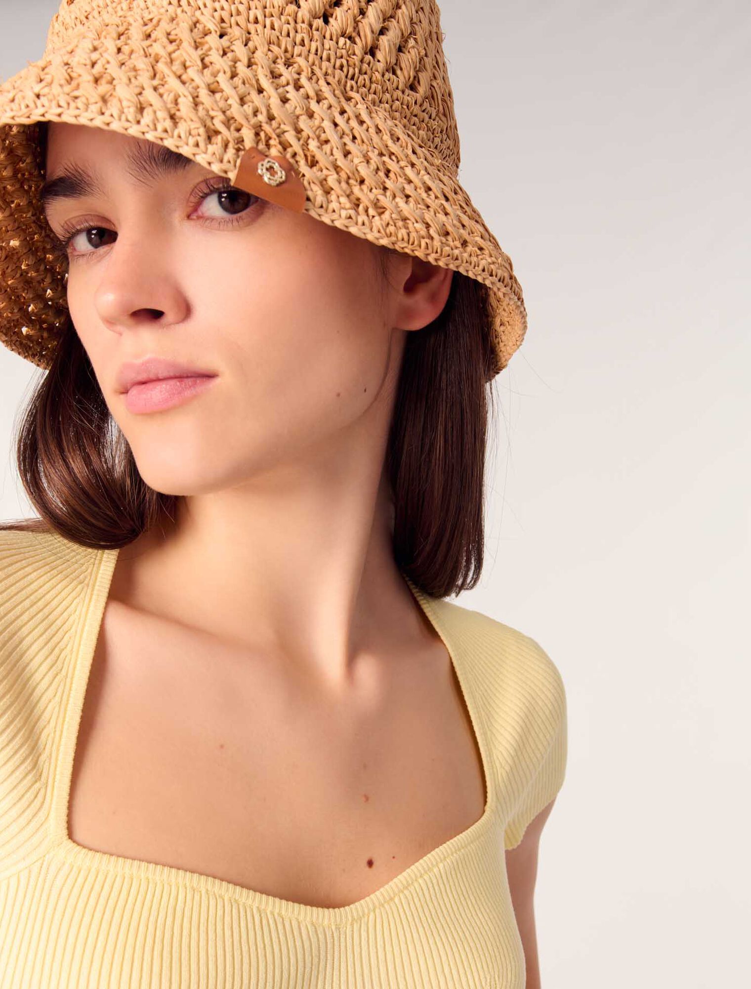 Top in maglia a coste