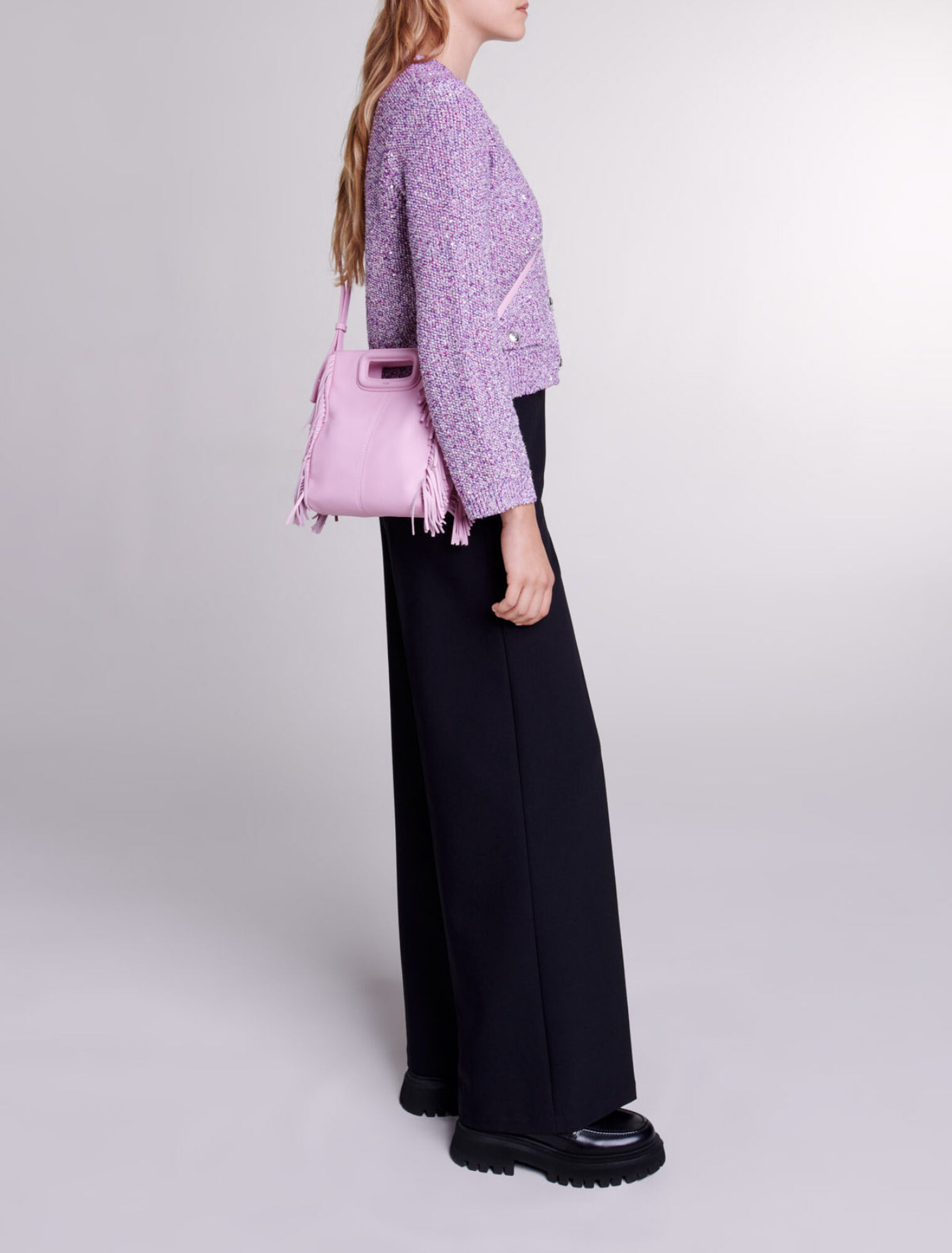 Cardigan in maglia con lustrini