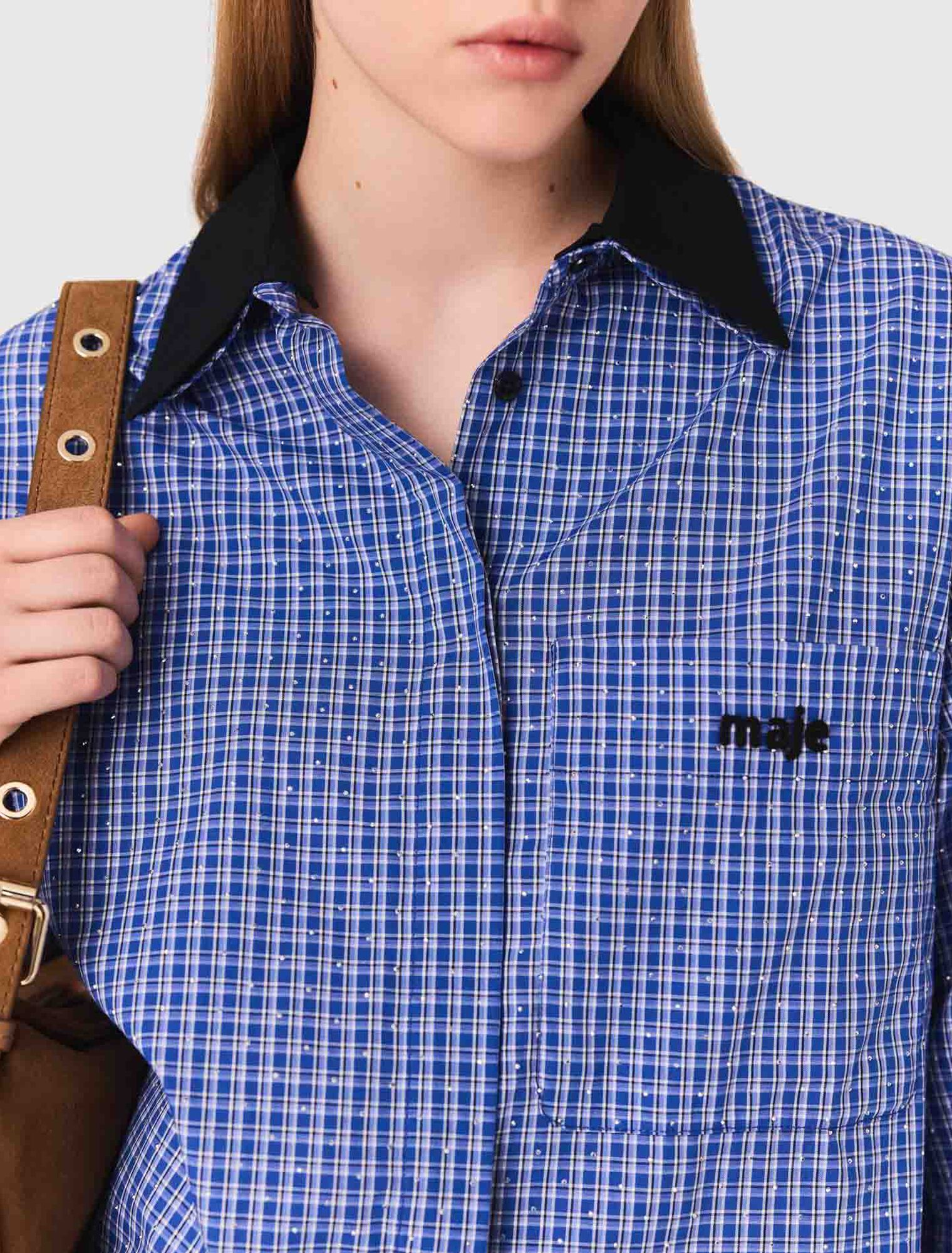 Camicia strass e colletto removibile