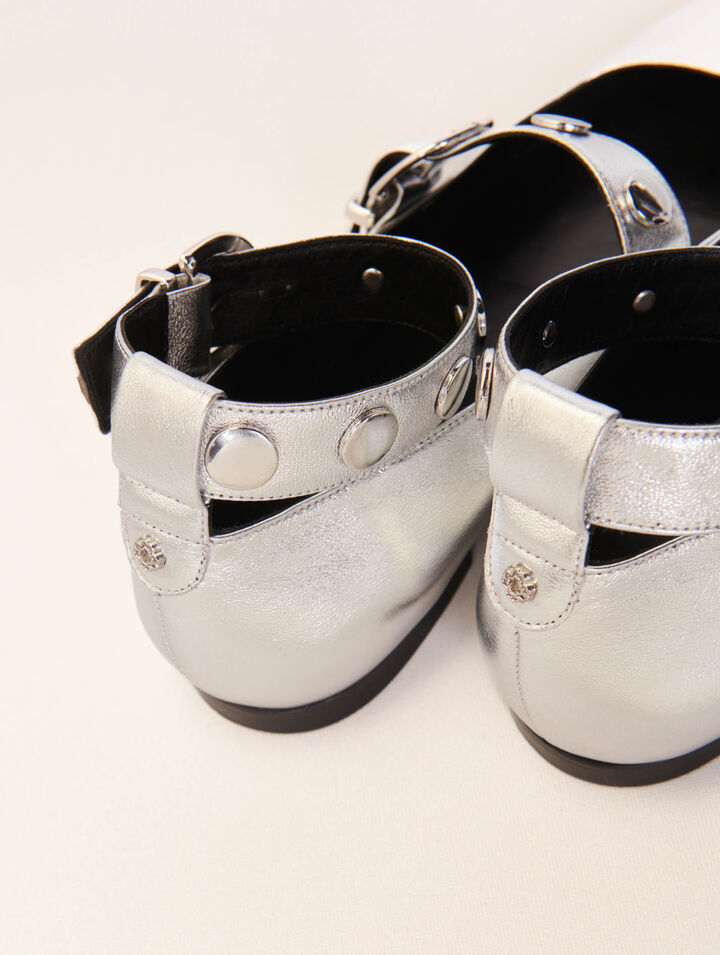 Mary Jane in pelle metallizzata