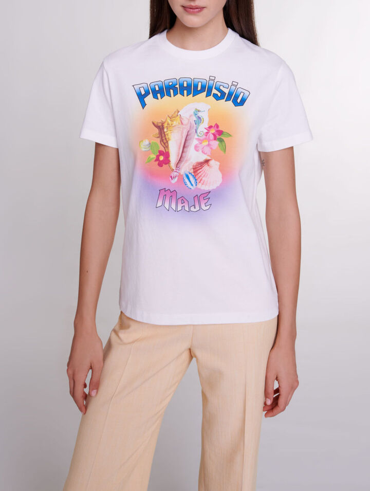 T-shirt con stampa Paradisio