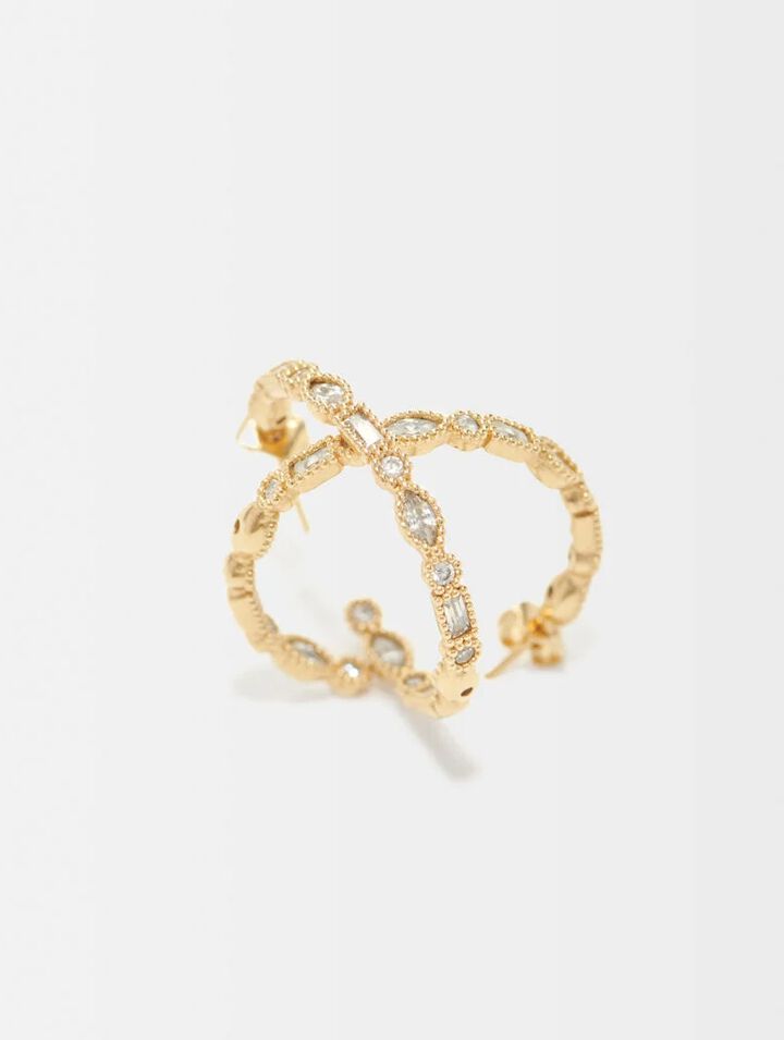 Orecchini creoli con strass