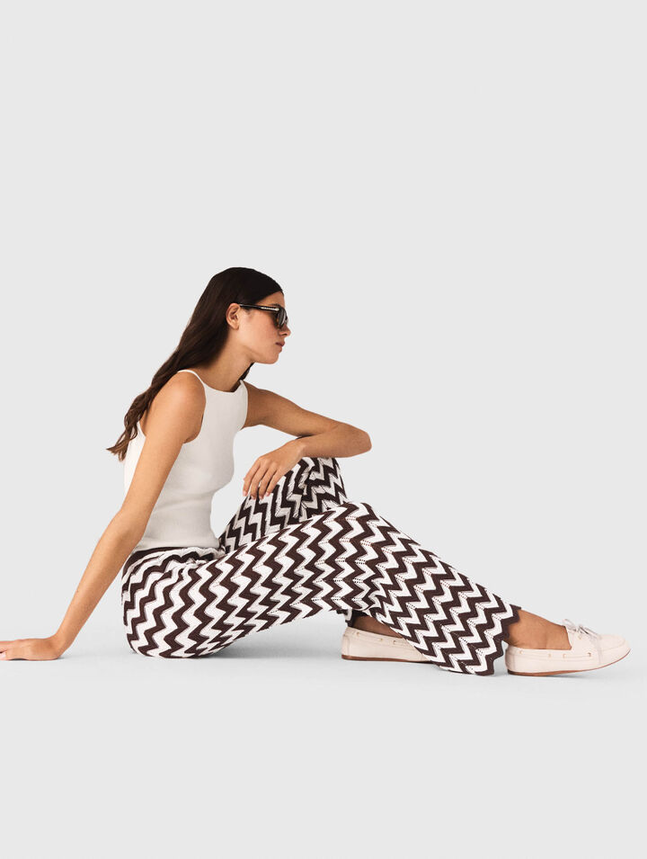 Pantaloni in crochet a zigzag