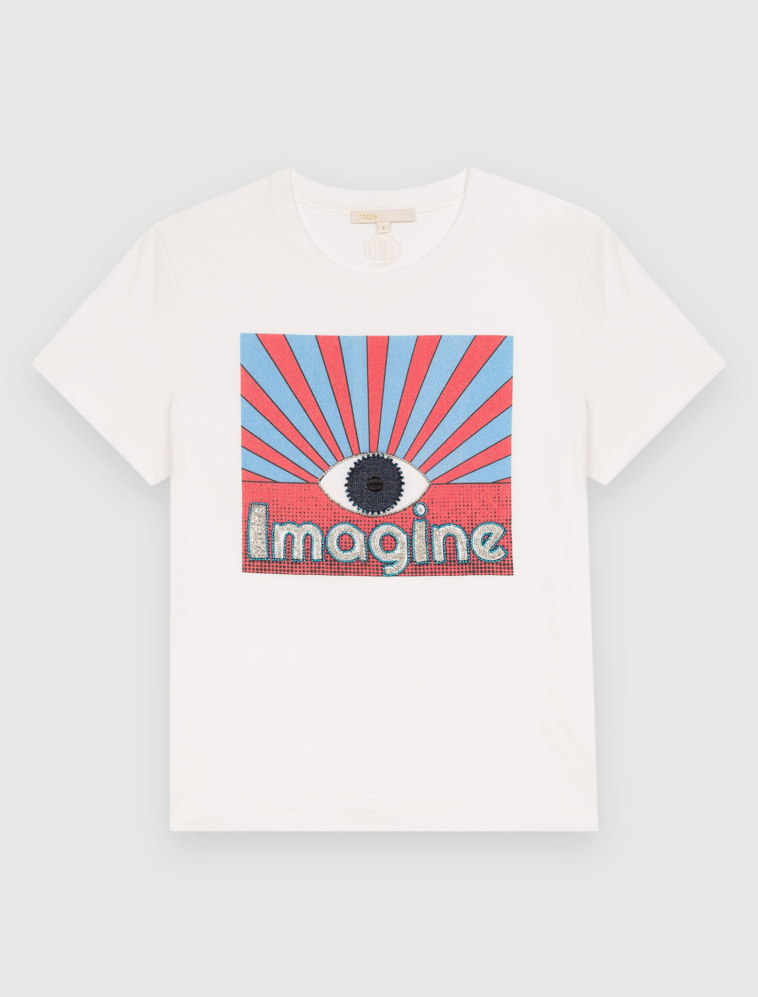 T-shirt serigrafata con strass