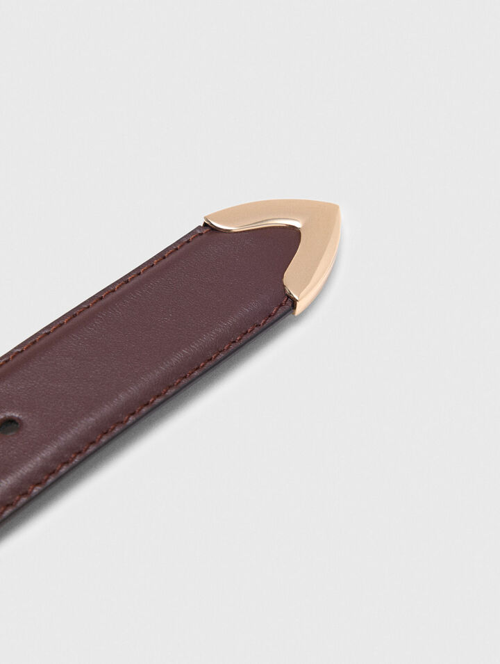 Cintura in pelle liscia