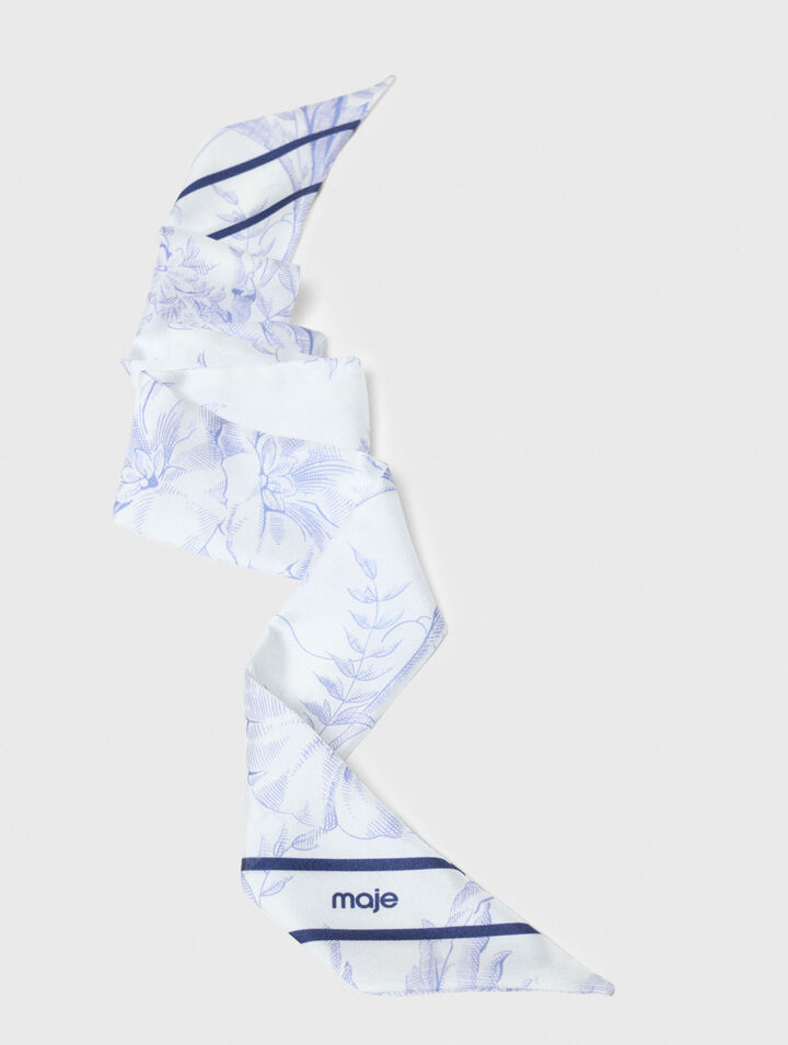 Foulard in seta stampa fiori